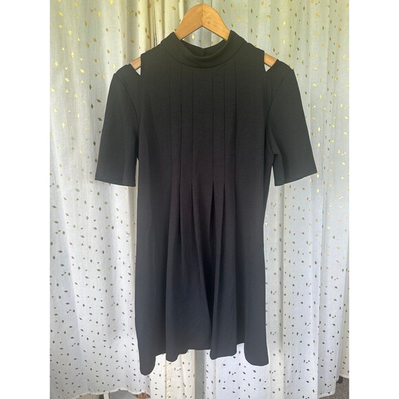 ASOS Women's Shoulder Cut Out Back Keyhole Pleated Flare Sheath Dress 10 - Picture 2 of 7